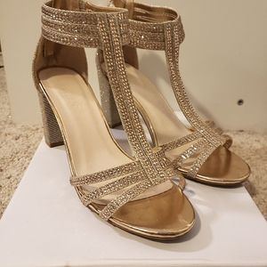 David's Bridal Rosegold Block Heel